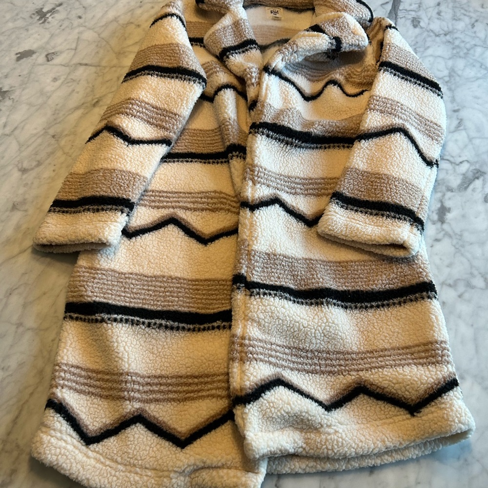 Billabong Fleece Jacket with Black, Tan and White patter